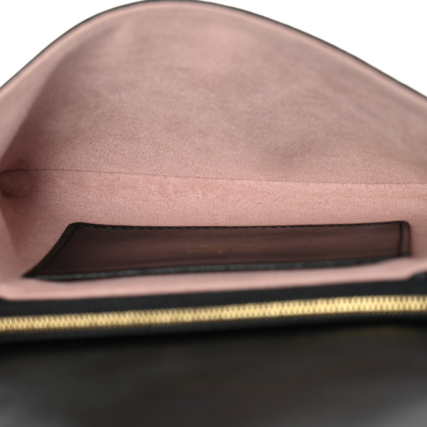 Lambskin Embossed Monogram Pochette Coussin Black