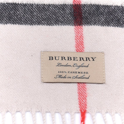 Burberry Cashmere Classic Check Fringe Scarf Stone 3 of 4
