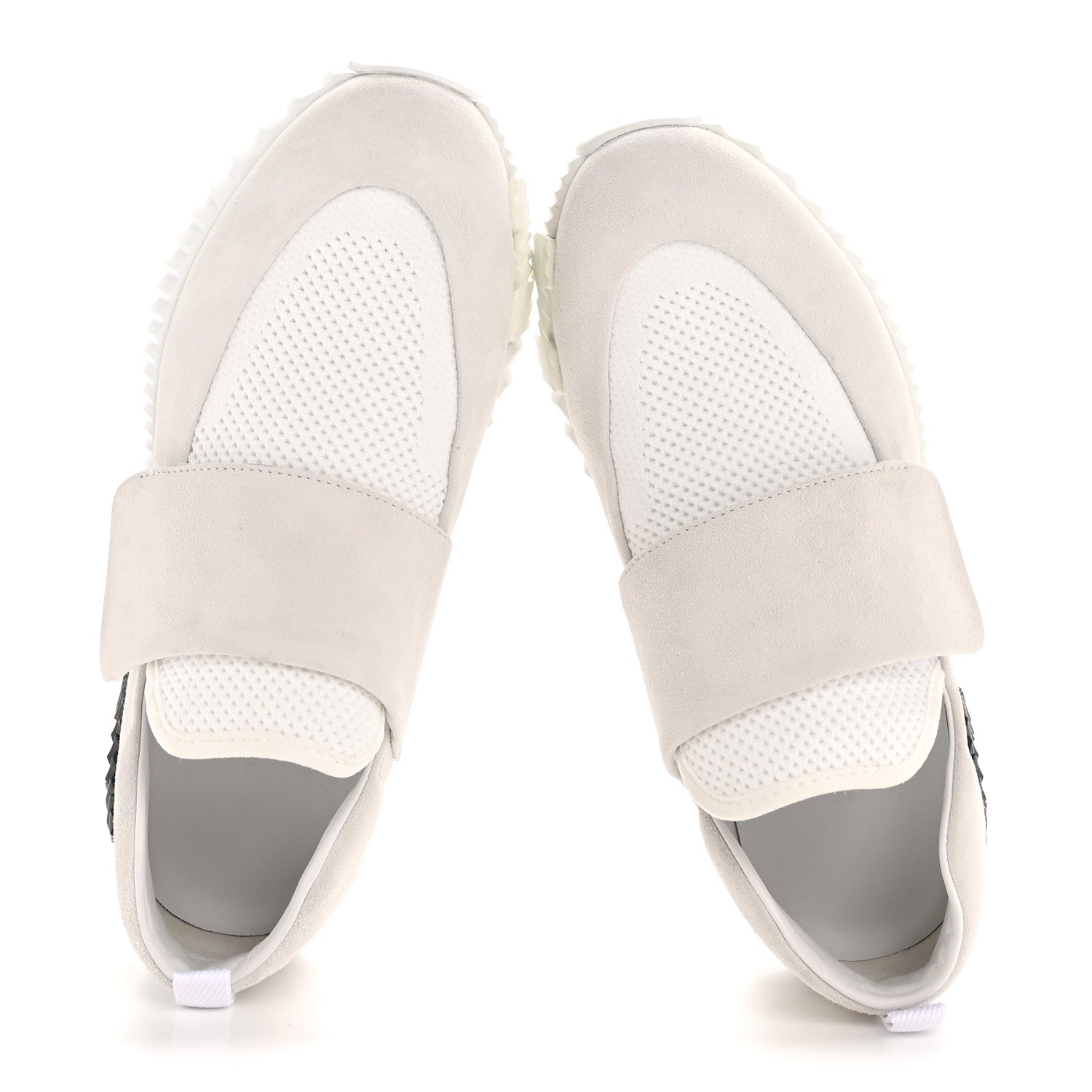 Hermes Suede Goatskin Mesh Fabric H Sneakers 38 White 4 of 20