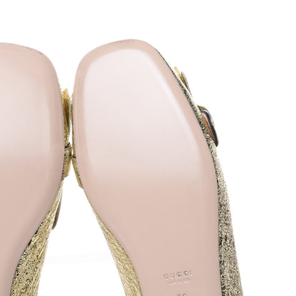 Gucci Galassia GG Marmont Fringe Flats 39 Platino 10 of 11