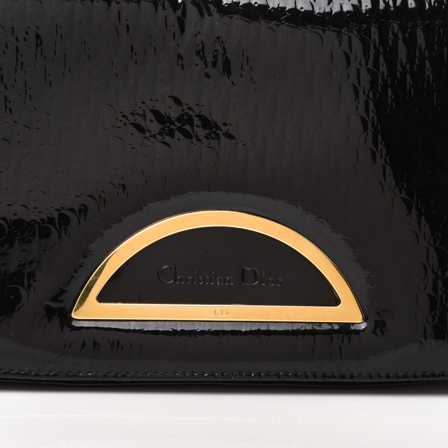 Patent Trotter Maris Pearl Shoulder Bag Black