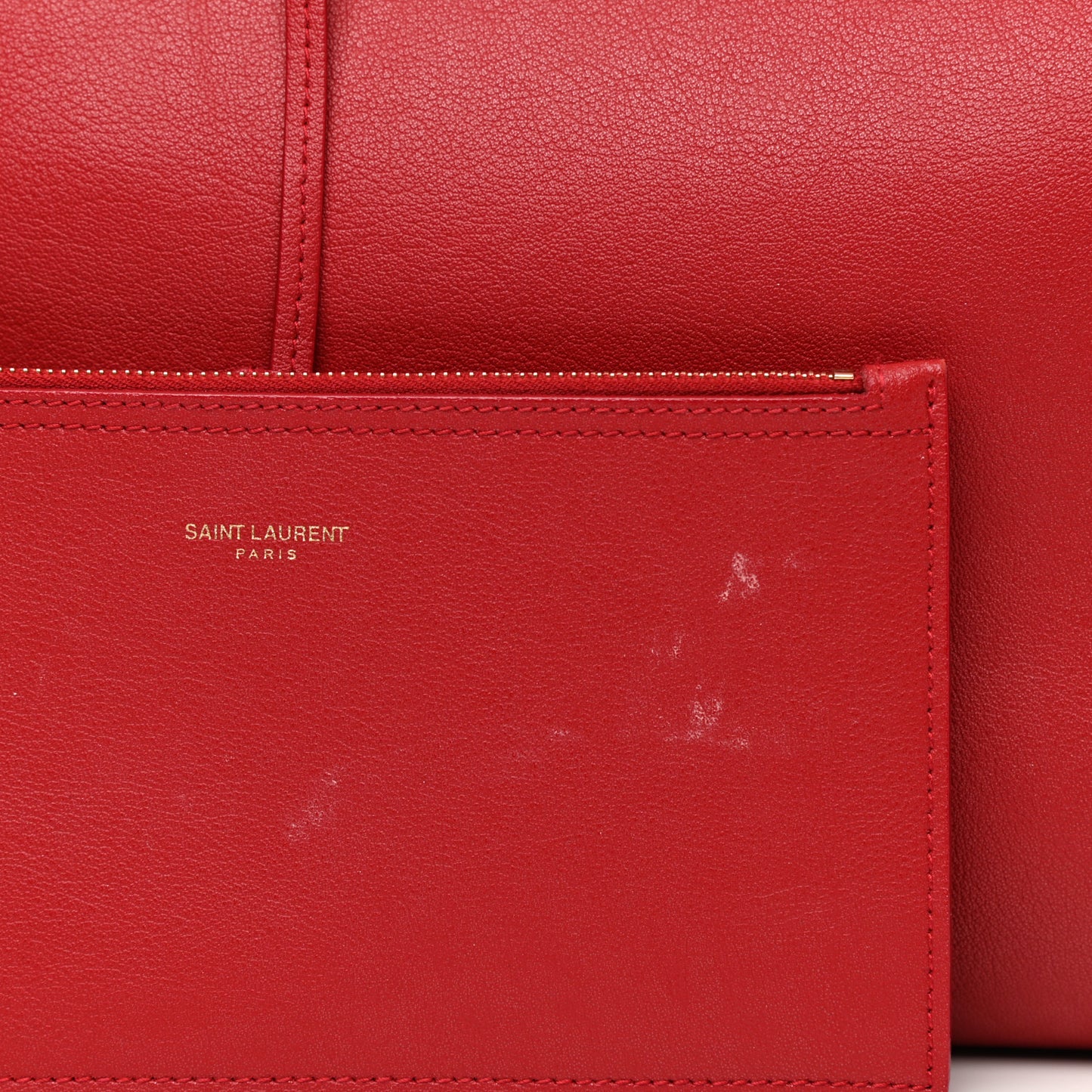 Calfskin Large Shopping Tote Rouge Eros