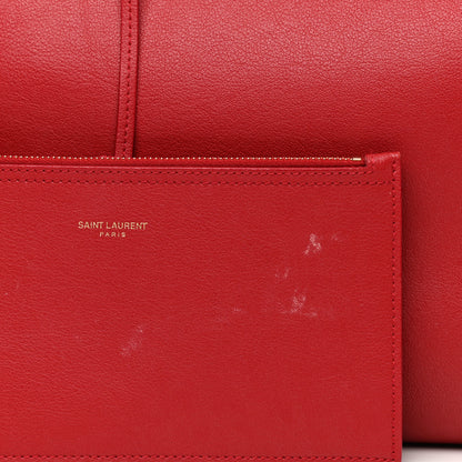 Saint Laurent Calfskin Large Shopping Tote Rouge Eros 12 of 16