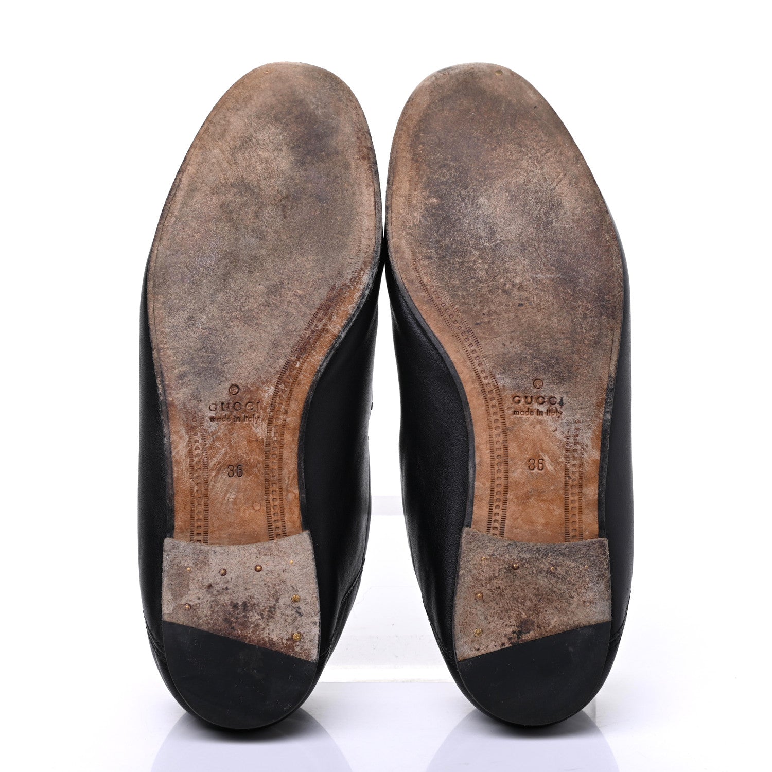 Gucci Lambskin Womens Brixton Horsebit Loafers 36 Black 6 of 19