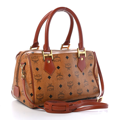 MCM Visetos Small Boston Bag Cognac 2 of 4