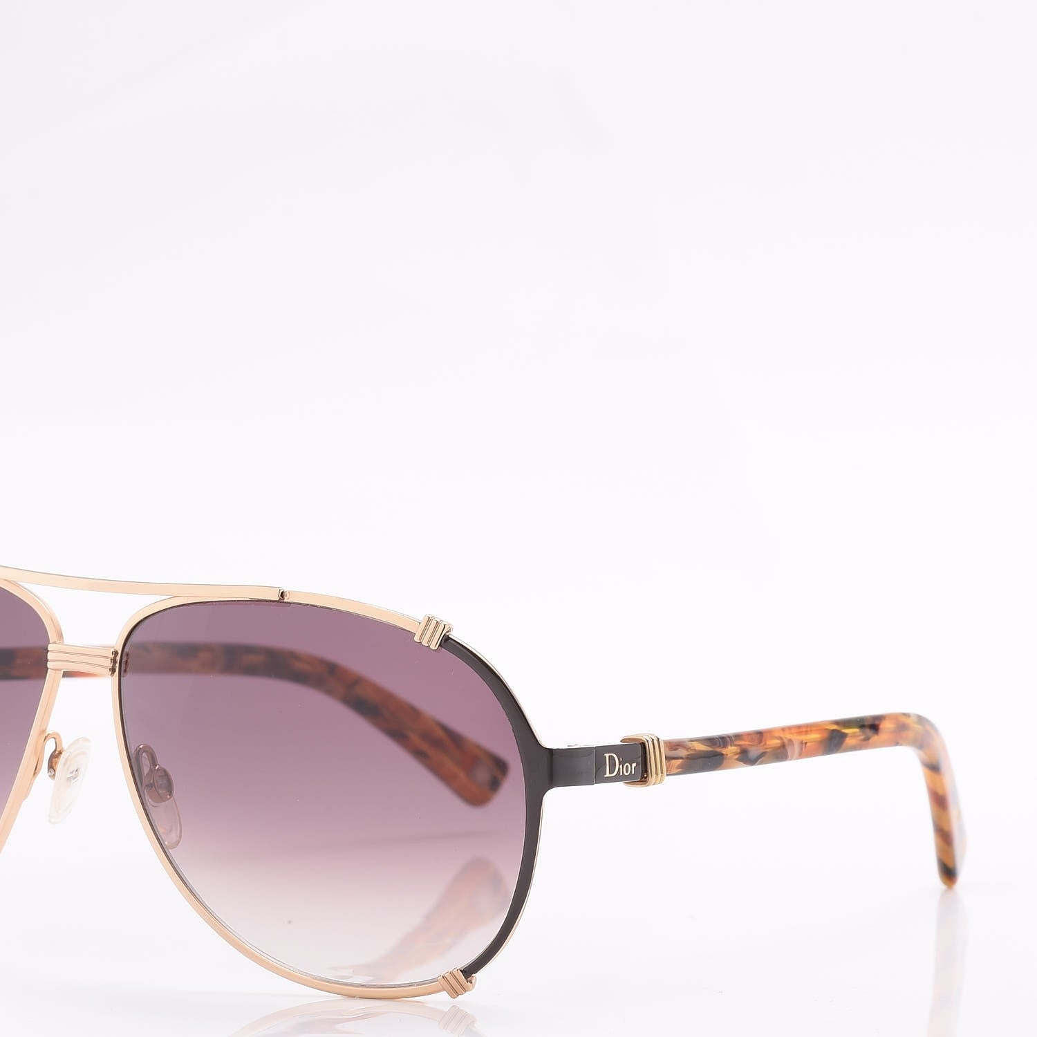 Christian Dior Chicago 2 Aviator Sunglasses Gold Grey 6 of 8