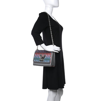 Louis Vuitton Epi Braided Twist Shoulder Bag MM Rainbow Silver 3 of 8