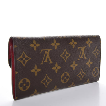 Louis Vuitton Monogram Emilie Wallet Red 3 of 7