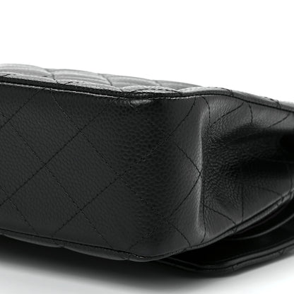 Chanel Caviar Quilted Medium Double Flap Black 12 of 14