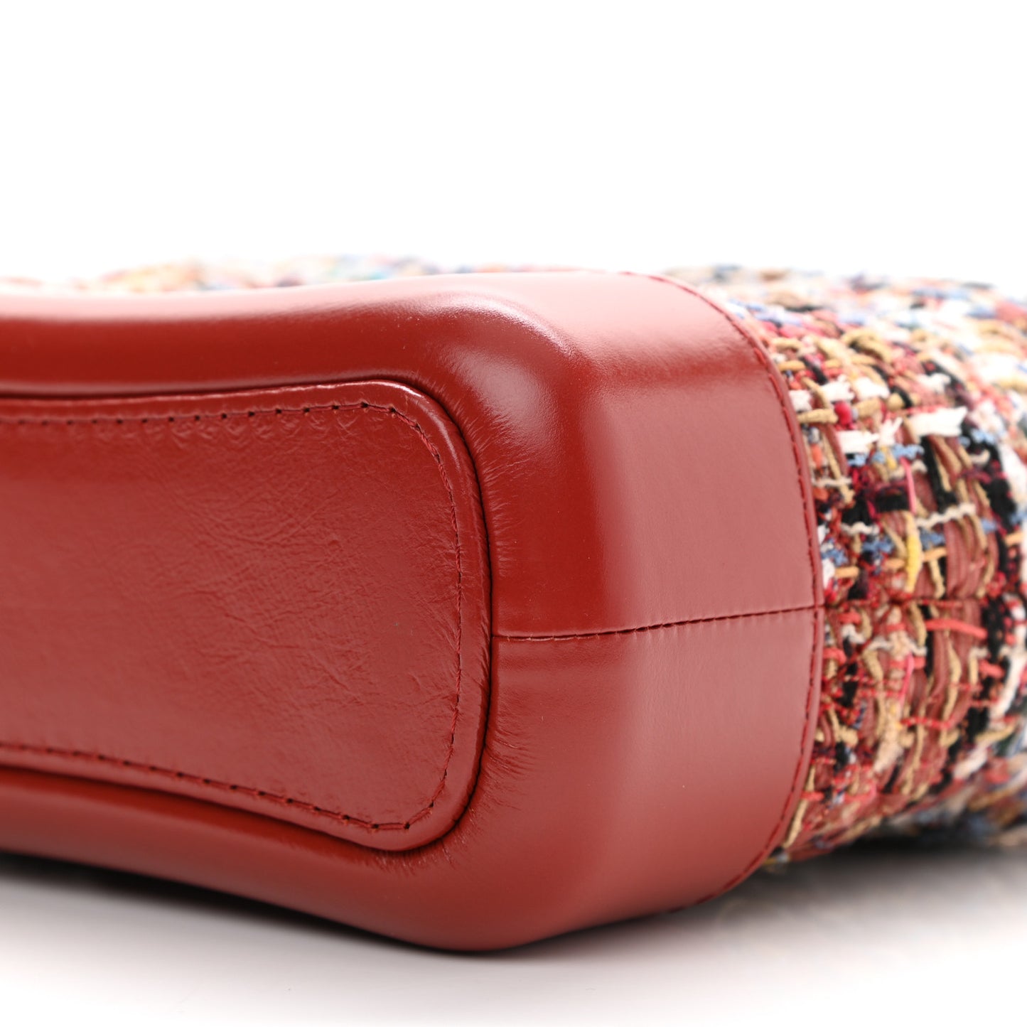 Tweed Calfskin Small Gabrielle Hobo Red
