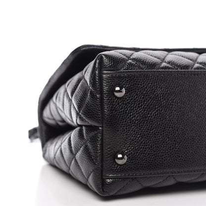 Chanel Caviar Quilted Small Coco Handle Flap So Black 6 of 11
