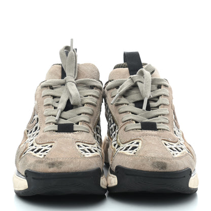 Chanel Suede Calfskin Embroidered CC Sneakers 36 Beige Black 2 of 8