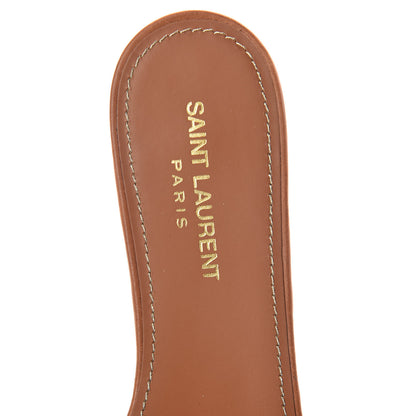 Saint Laurent Calfskin Tribute 05 Slide Sandals 40 Amber 5 of 8