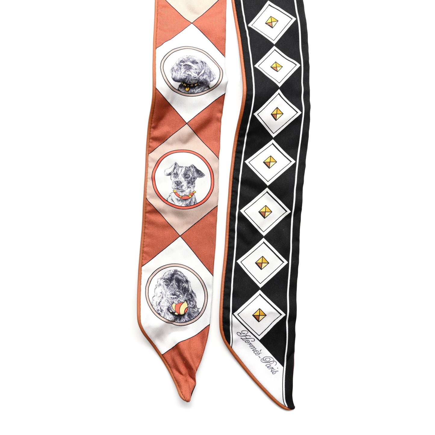 Silk Colliers et Chiens Twilly Black Caramel White