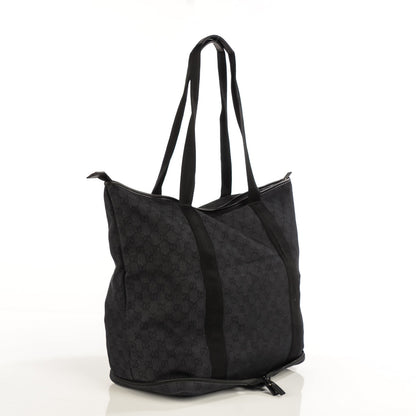 Gucci Denim Monogram Large Collapsible Travel Tote Black 3 of 8