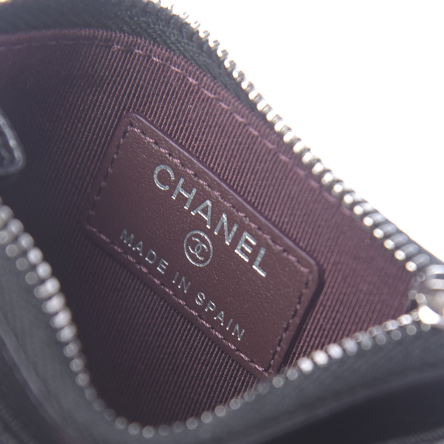 Chanel Caviar Quilted CC Zip Card Holder Black 6 of 8