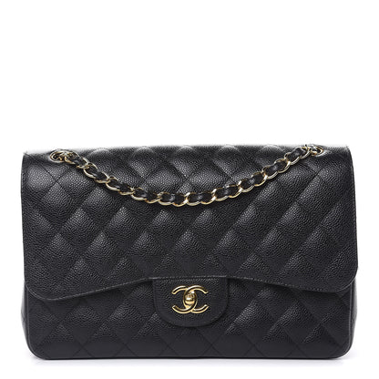 Chanel Caviar Quilted Jumbo Double Flap Black 1 of 10