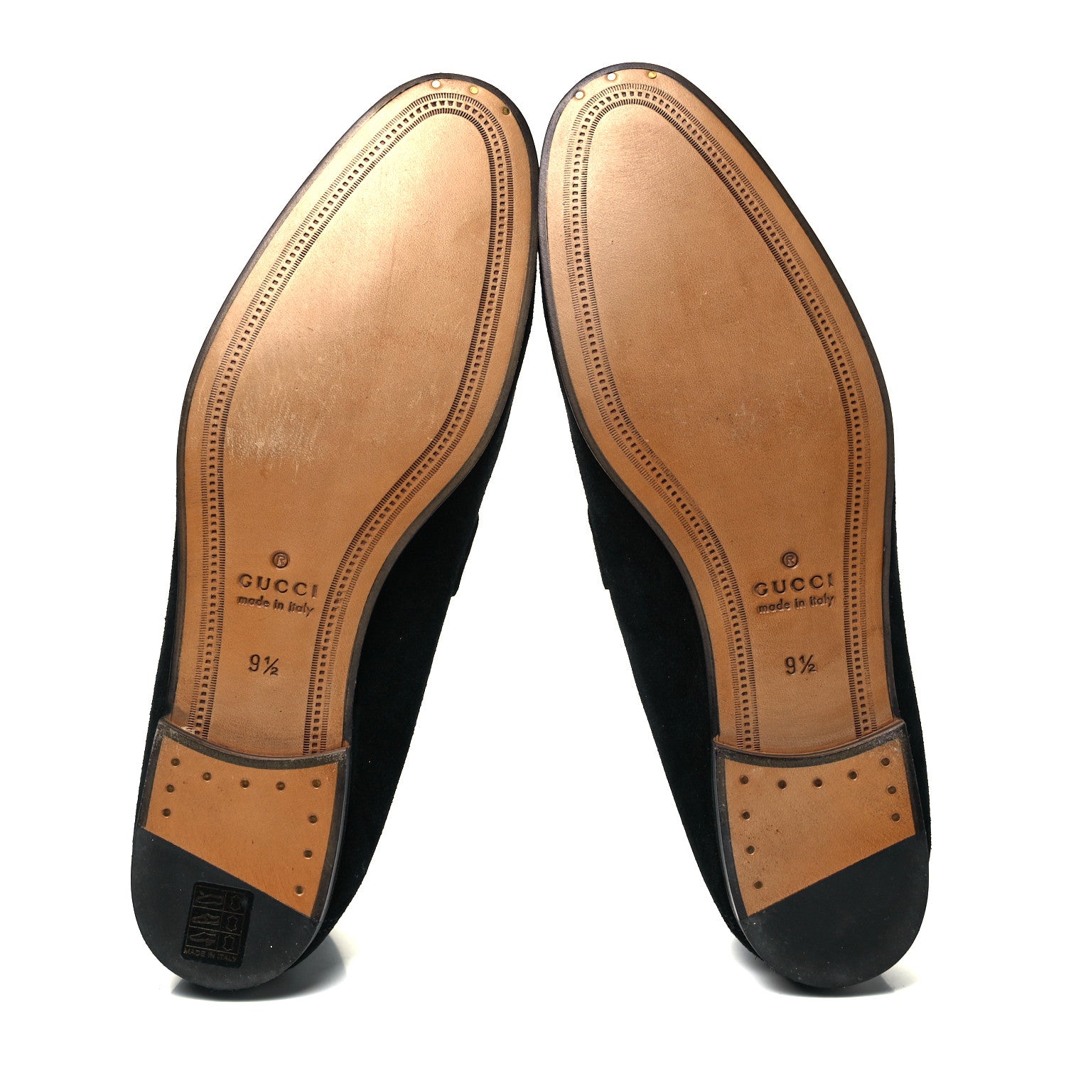 Gucci Suede Web Mens Horsebit Loafers 9.5 Black 5 of 8