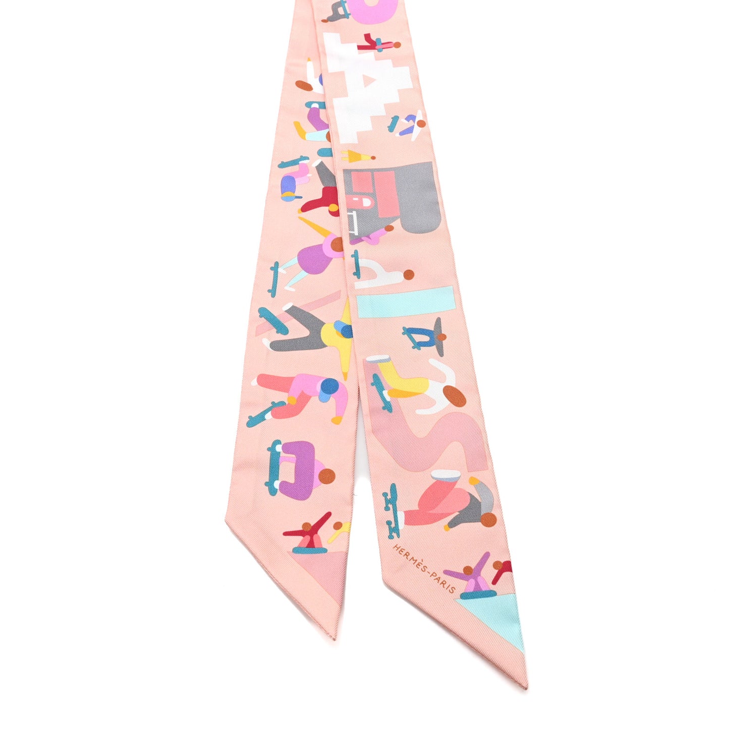 Silk Figures Libres Twilly Rose Poudre Bleu Multicolor