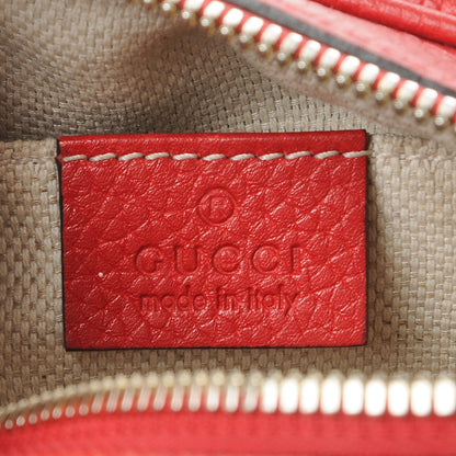 Gucci Pebbled Calfskin Small Soho Disco Bag Tabasco Red 6 of 9