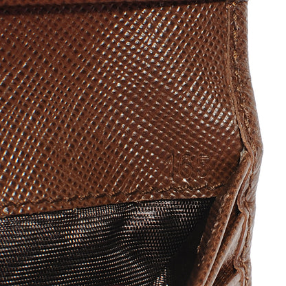 Prada Saffiano Medium Flap Bi Fold Wallet Cacao 8 of 8