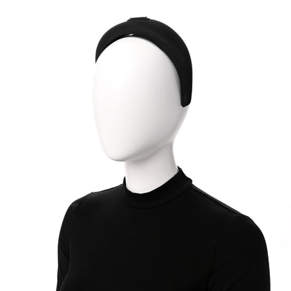 Prada Re-Nylon Metal Triangle Logo Headband Black 2 of 8