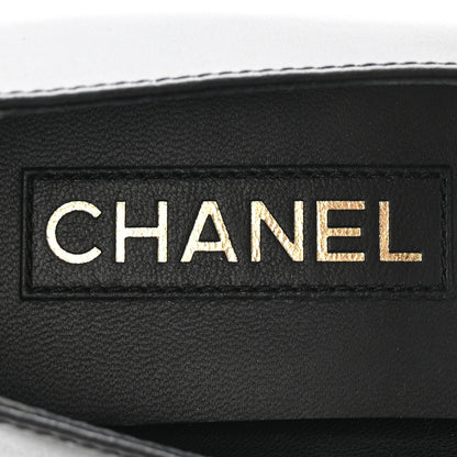 Chanel Calfskin Patent Mary Janes Flats 38.5 Black 8 of 10