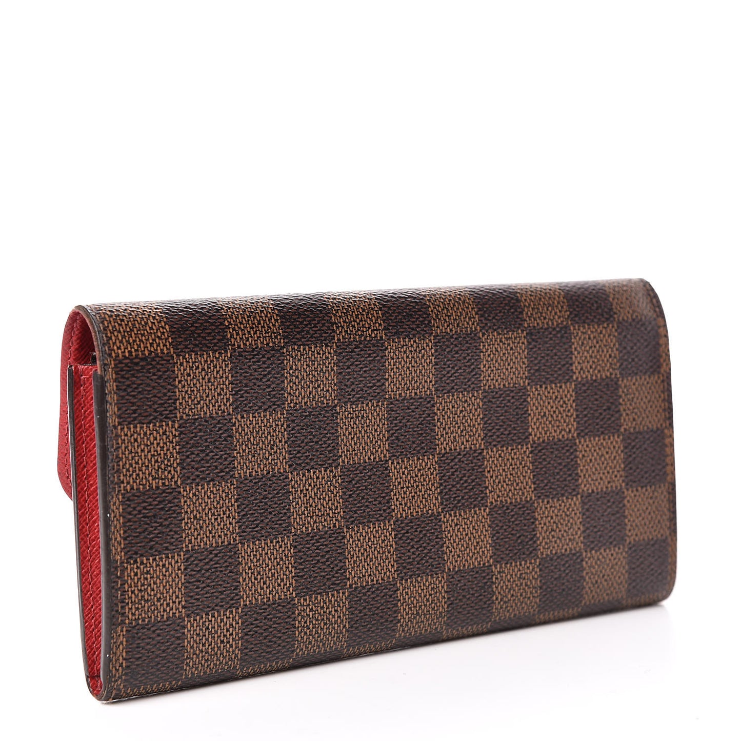 Damier Ebene Emilie Wallet Red