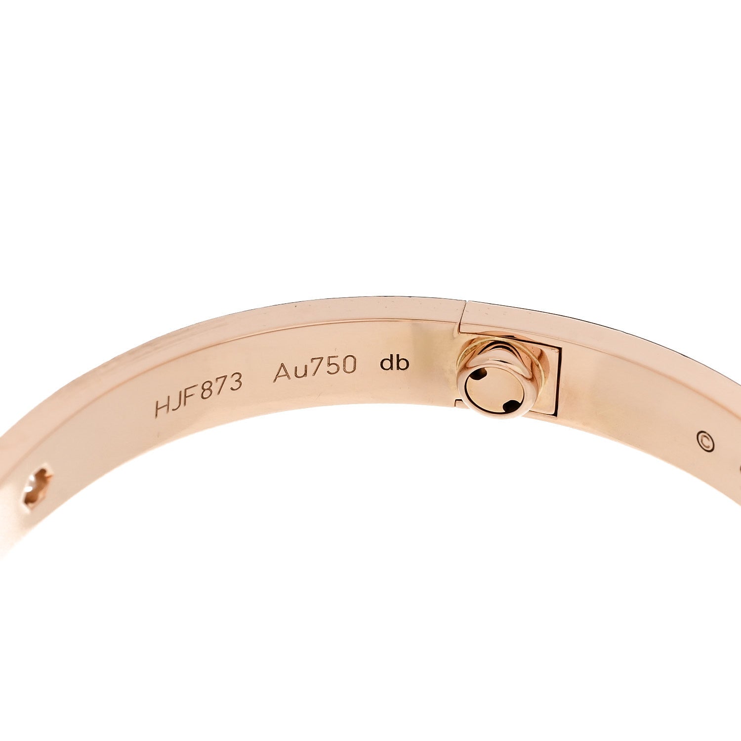 Cartier 18K Pink Gold 4 Diamond LOVE Bracelet 17 8 of 9