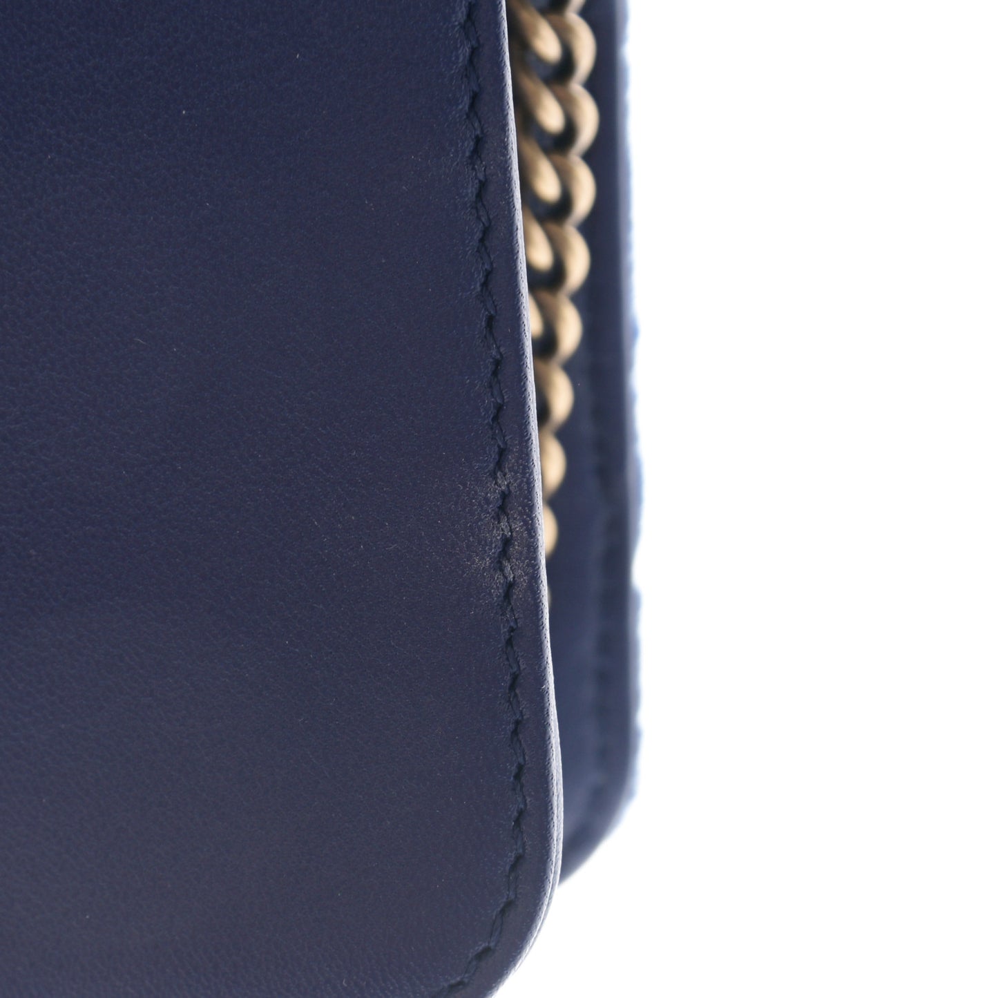 Velvet Matelasse GG Marmont Mini Bag Cobalt Blue