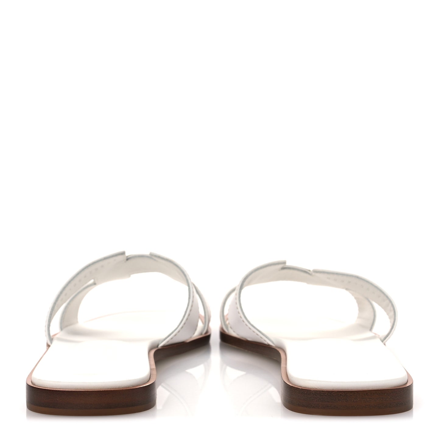 Box Calfskin Oran Sandals 38 White