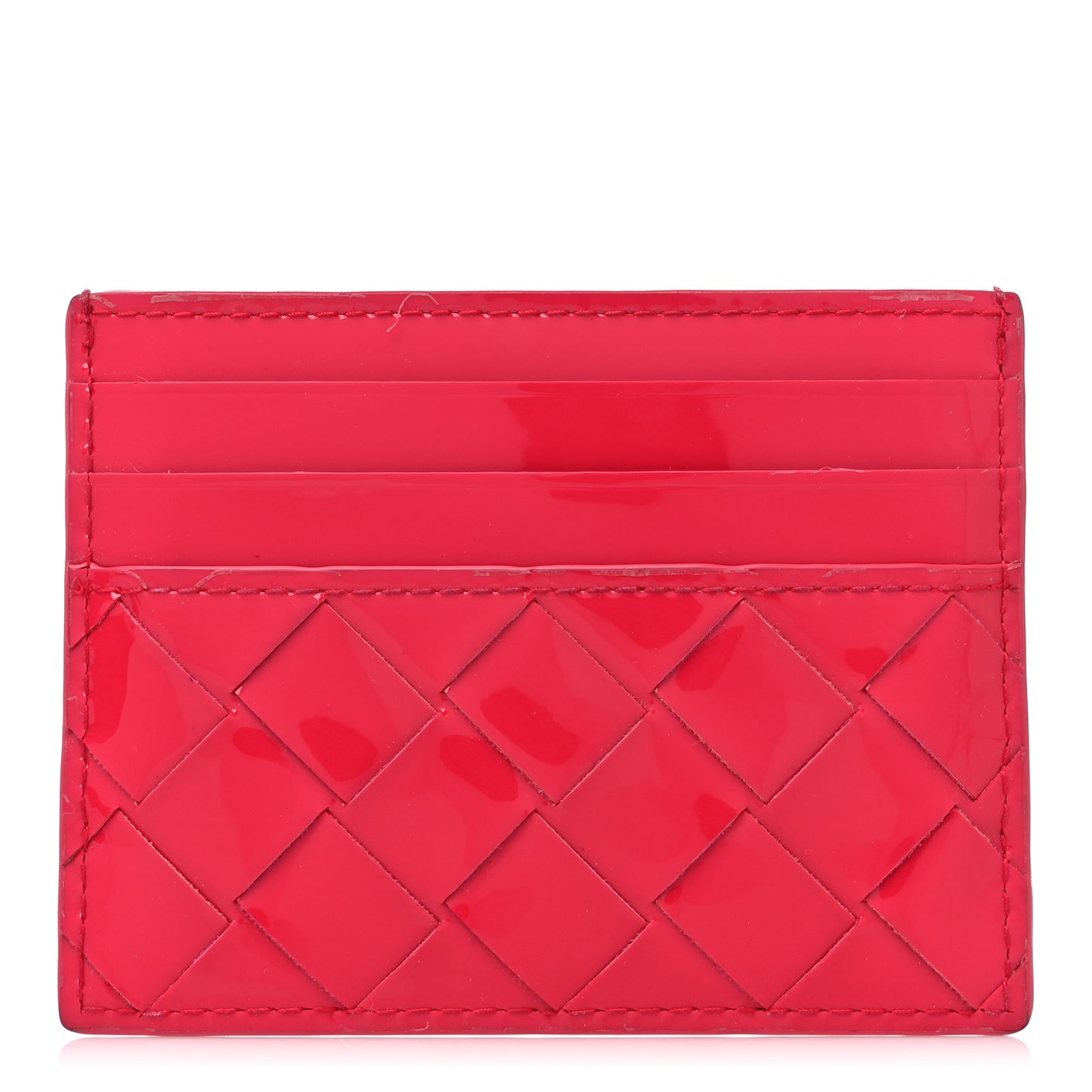 Patent Intrecciato Portacard Card Holder Candy Stripe