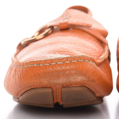 Prada Vitello Daino Loafers 40 Papaya 8 of 11