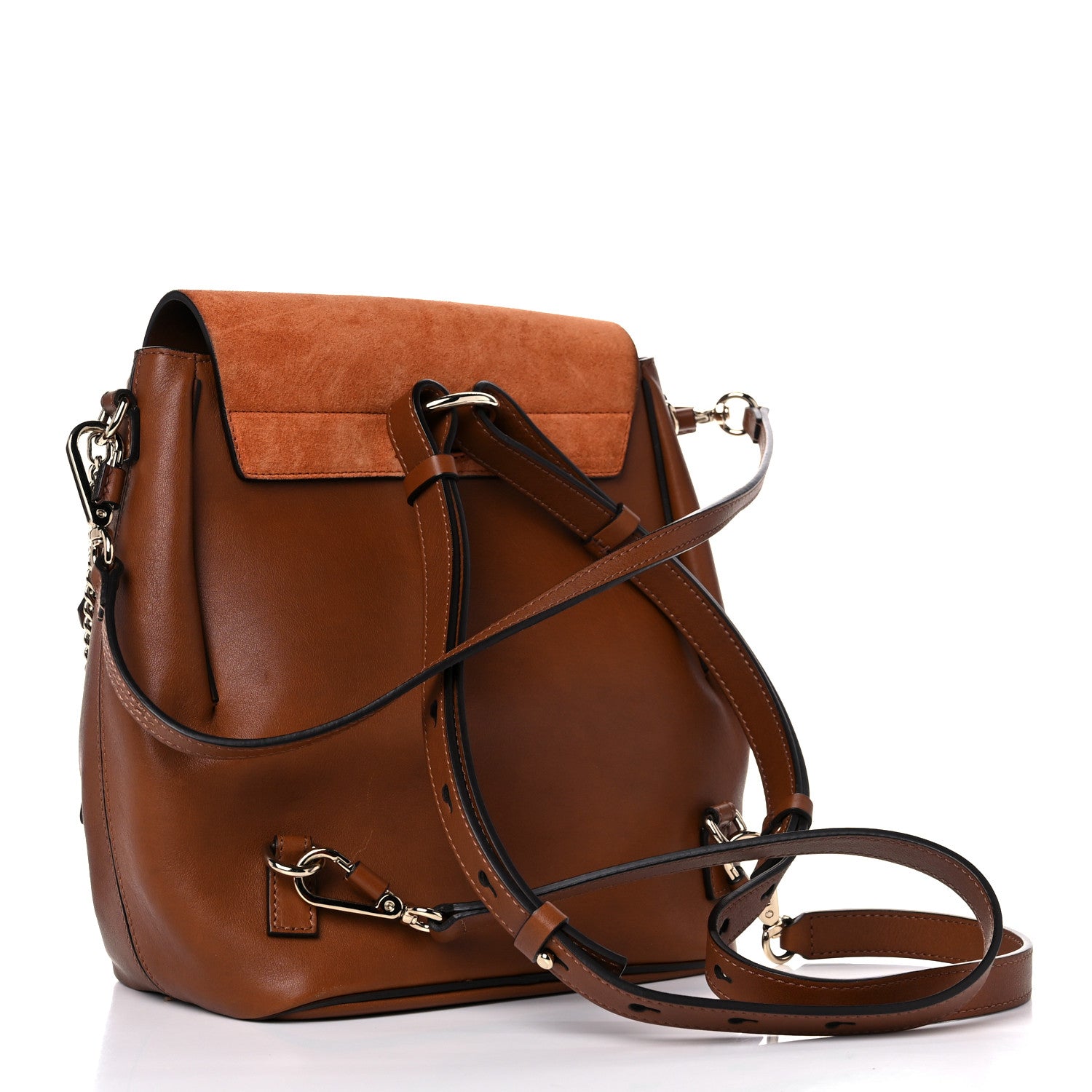 Chloe Suede Calfskin Medium Faye Backpack Tan 2 of 18