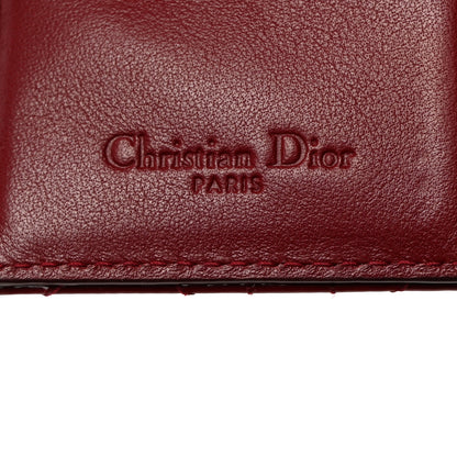 Christian Dior Patent Cannage Mini Lady Dior Wallet Cherry Red 6 of 8