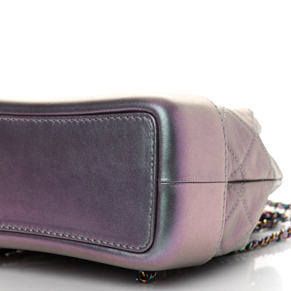 Chanel Iridescent Lambskin Calfskin Small Quilted Gabrielle Backpack Light Purple 10 of 10