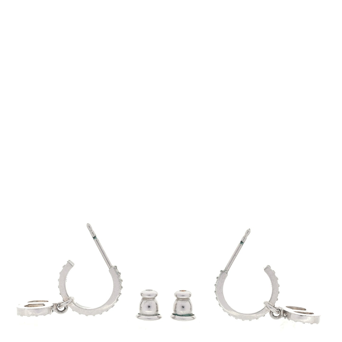 Crystal Clair D Lune Hoop Earrings Silver