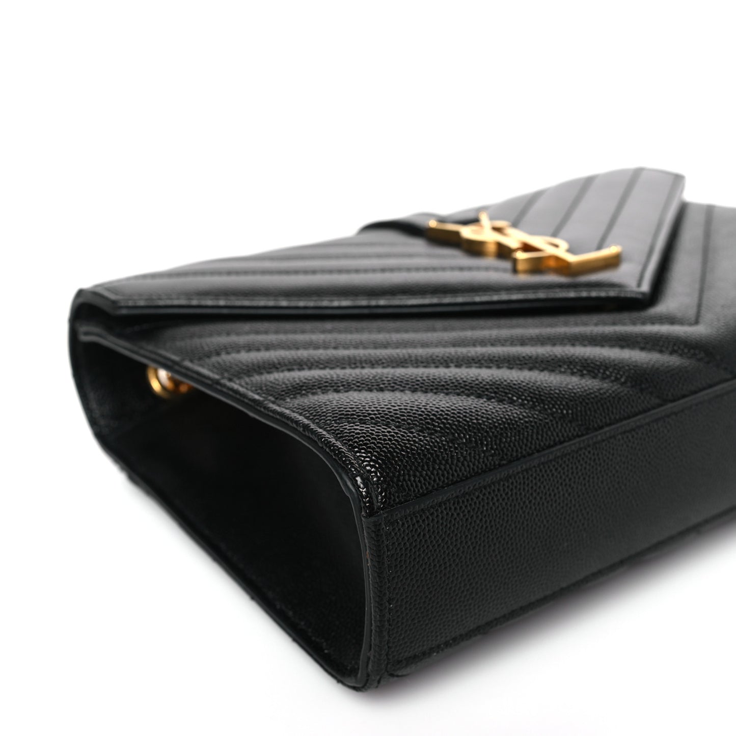 Grain De Poudre Matelasse Chevron Medium Monogram Satchel Black