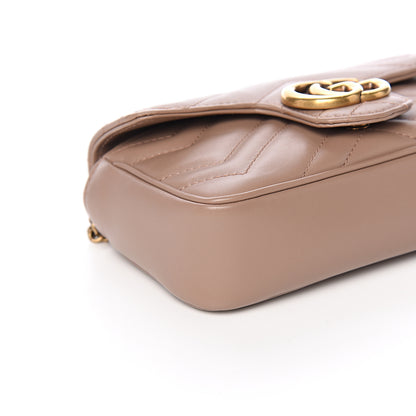 Gucci Calfskin Matelasse Super Mini GG Marmont Shoulder Bag Porcelain Rose 7 of 9