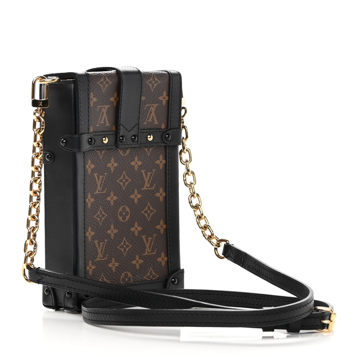 Louis Vuitton Monogram Pochette Trunk Verticale Black 3 of 13