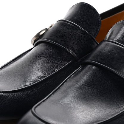Gucci Goatskin Mens GG Loafers 7.5 Blue 4 of 12