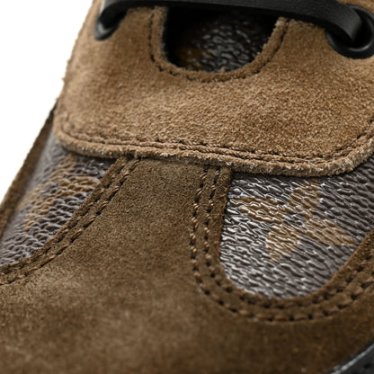 Louis Vuitton Suede Calfskin Monogram Laureate Platform Desert Boots 38 Taupe 9 of 12