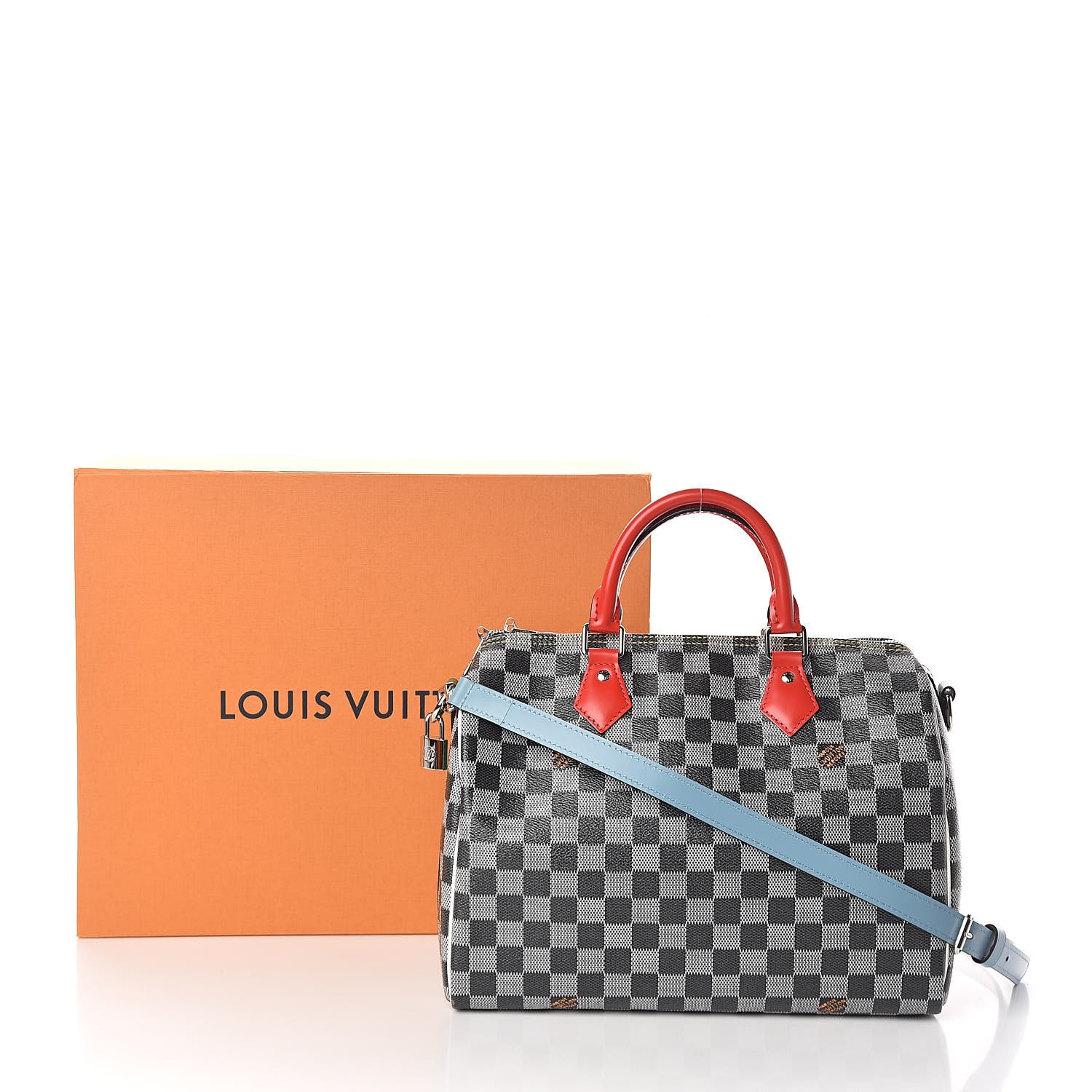Louis Vuitton Damier Speedy Bandouliere 30 Black White 13 of 13