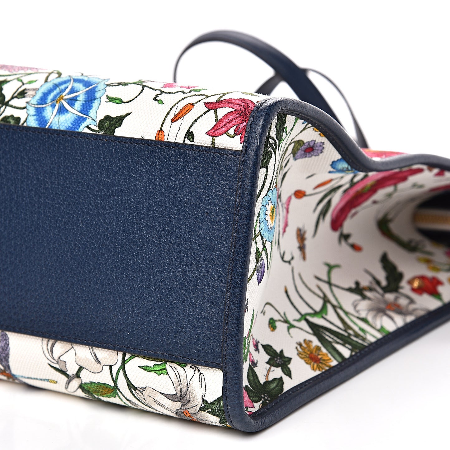 Canvas Large Flora Tote Navy Multicolor