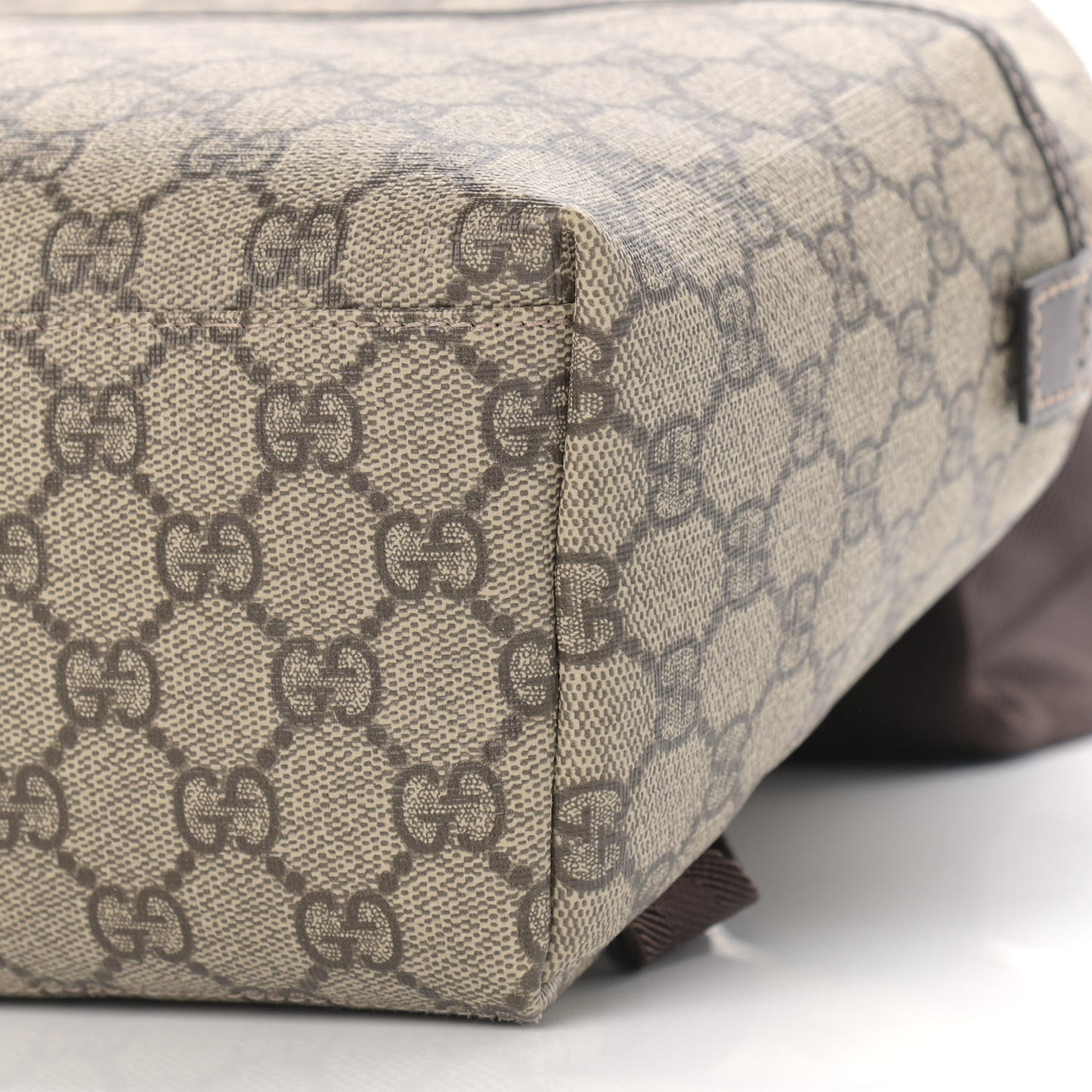 GG Supreme Monogram Margaux Calfskin Childrens Day Backpack Beige Ebony Cocoa Dark Chocolate