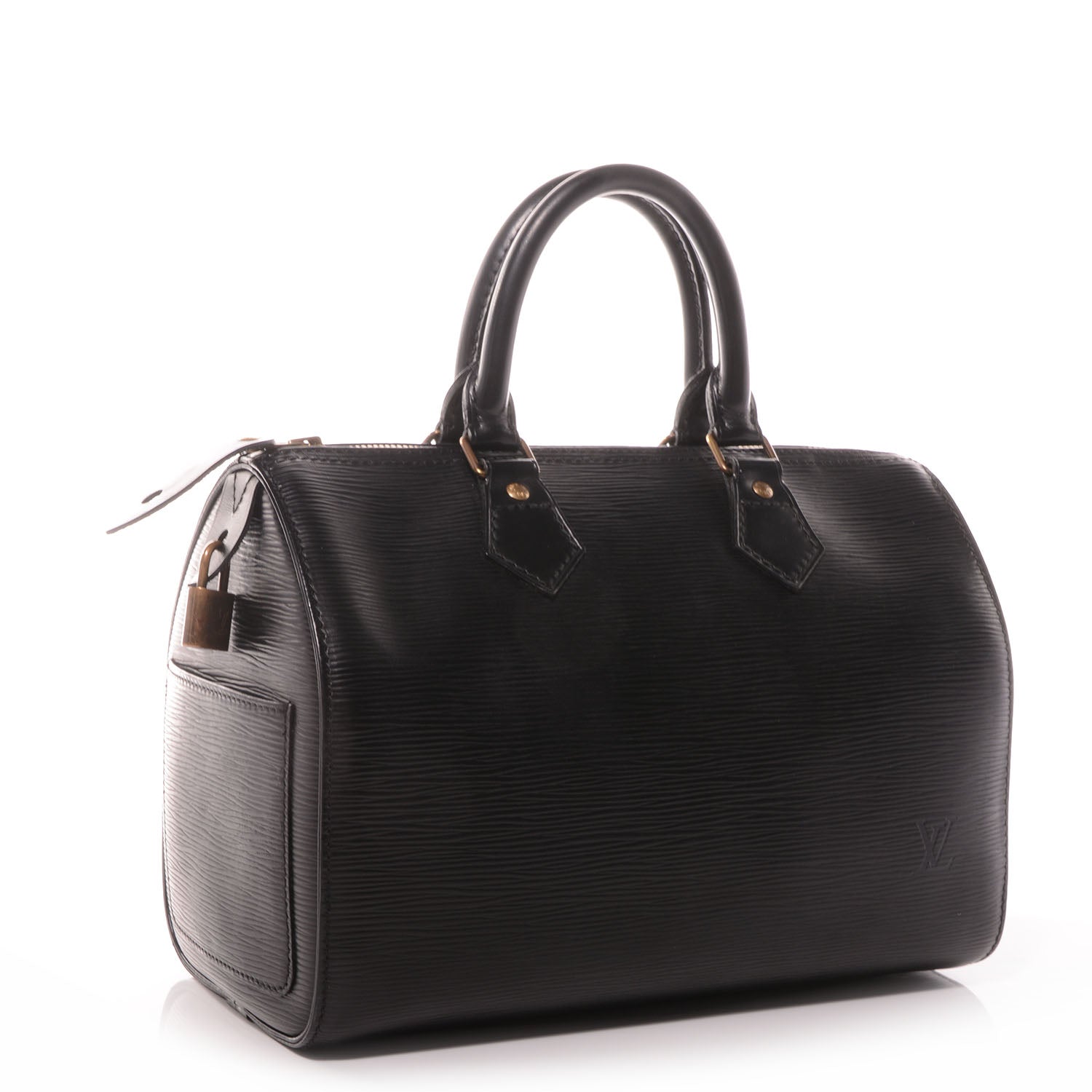 Louis Vuitton Epi Speedy 25 Black 3 of 7