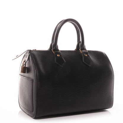Louis Vuitton Epi Speedy 25 Black 3 of 7