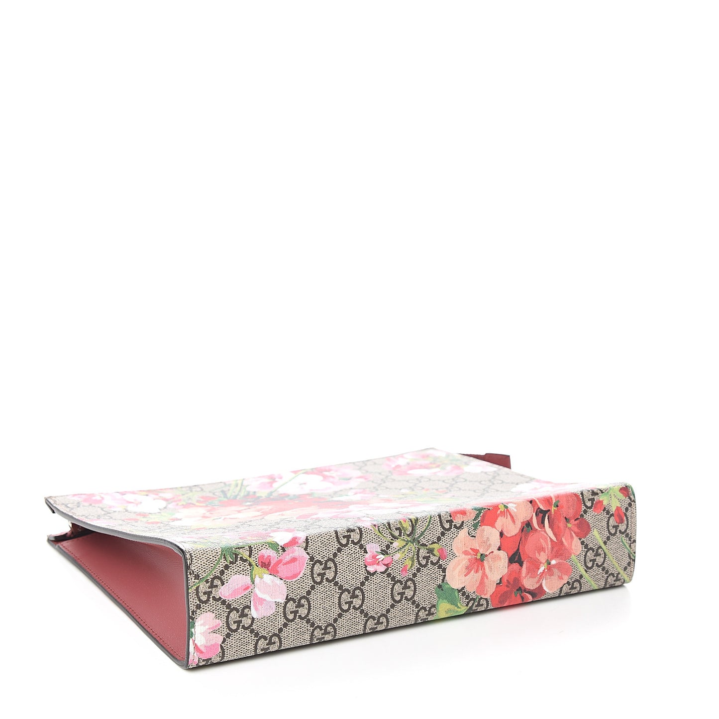 GG Supreme Monogram Blooms Large Cosmetic Case Beige Multicolor Dry Rose
