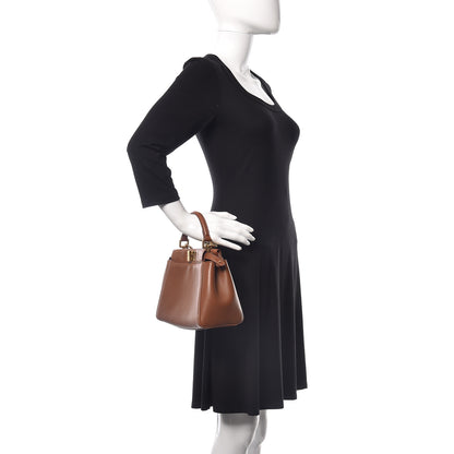 Fendi Nappa Mini Peekaboo Iconic Satchel Corteccia 3 of 13