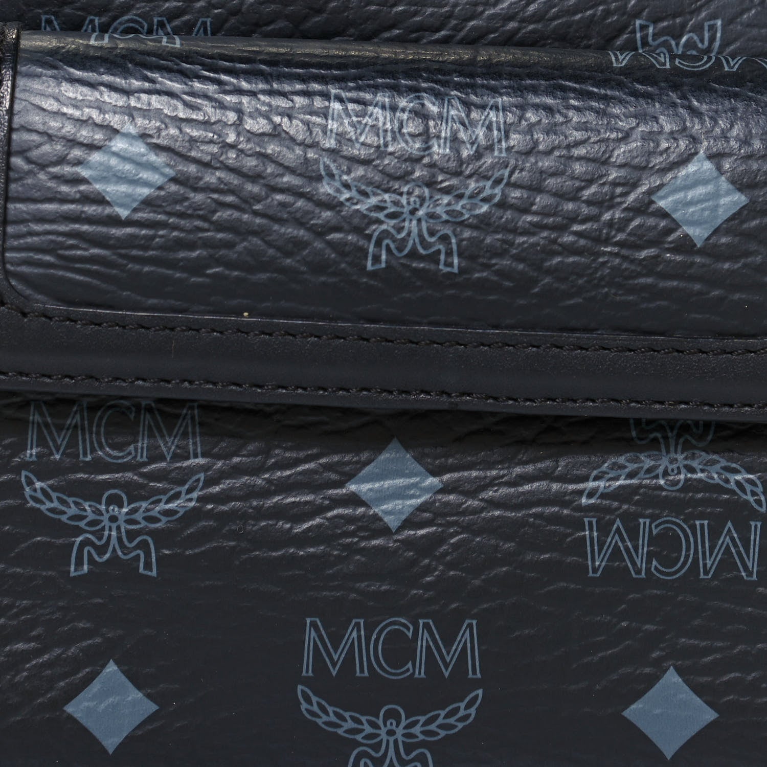 MCM Visetos Small Boston Bag Black 7 of 16